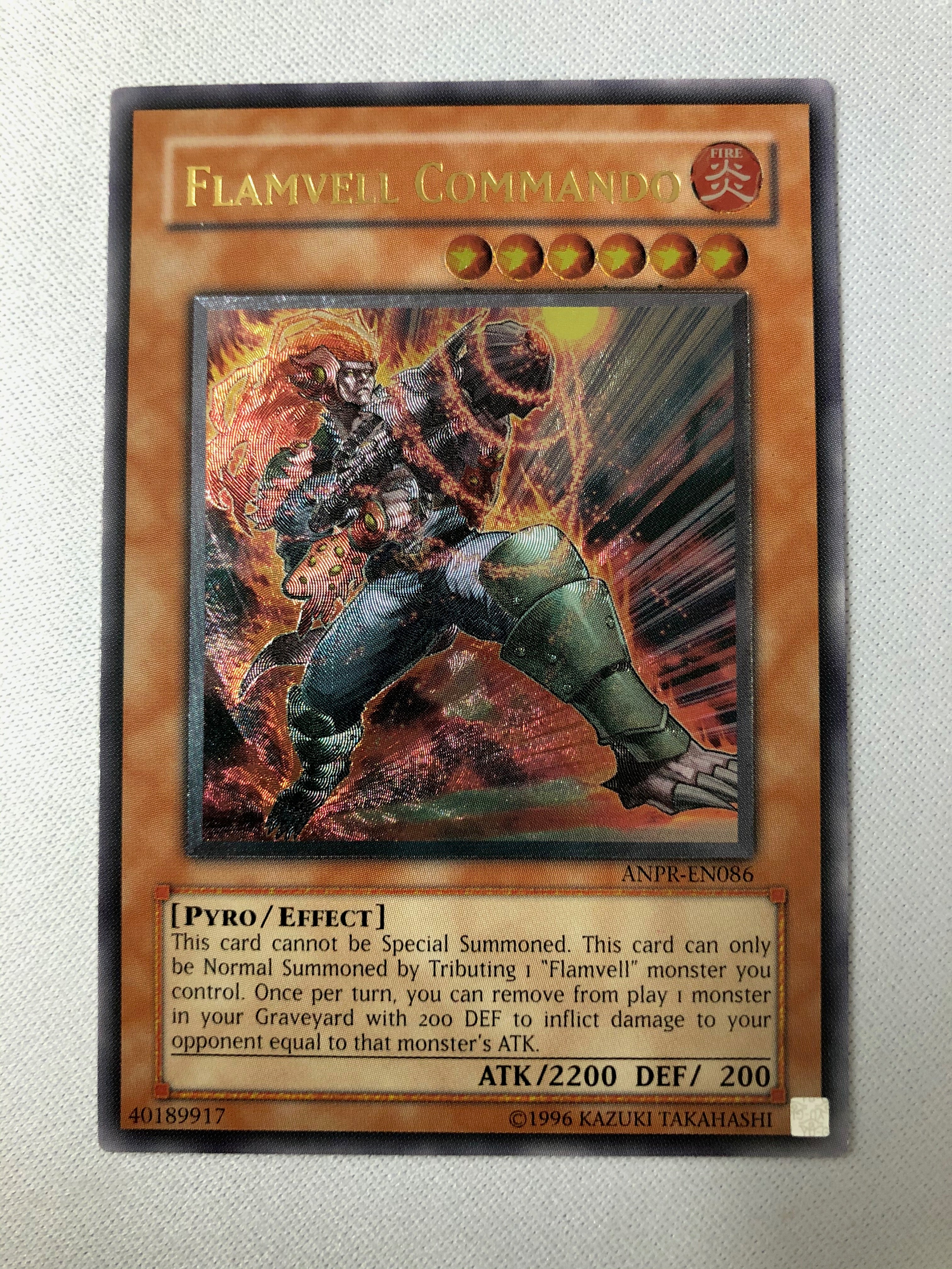 Yugioh Flamvell Commando ANPR-EN086 Ultimate Rare Near Mint Yugioh Flamvell Commando ANPR-EN086 Ultimate Rare Near Mint