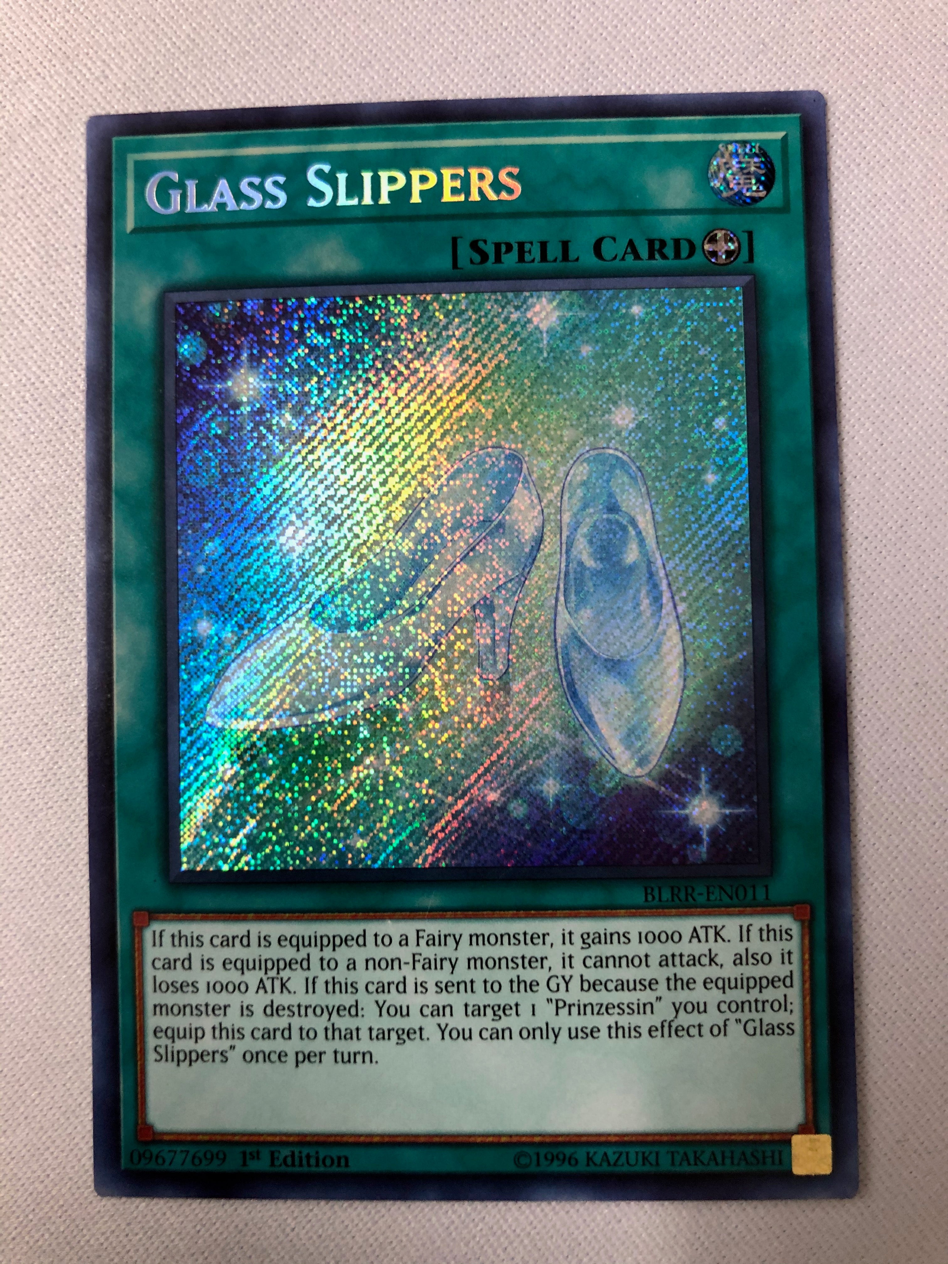 cinderella yugioh card Yugioh Glass Slippers BLRR-EN011 Secret Rare 1st Edition Near Mint