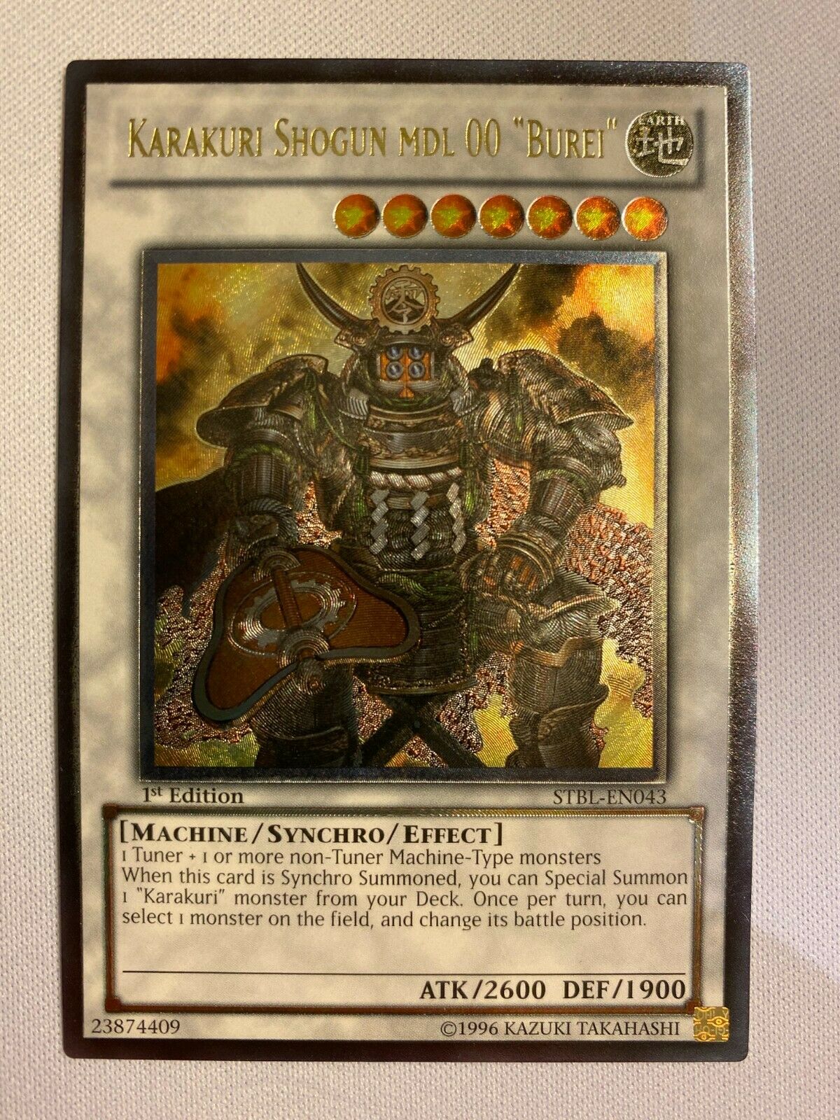 Yugioh Karakuri Shogun MDL 00 Burei STBL-EN043 1st Edition Ultimate Yugioh Karakuri Shogun MDL 00 Burei STBL-EN043 1st Edition Ultimate