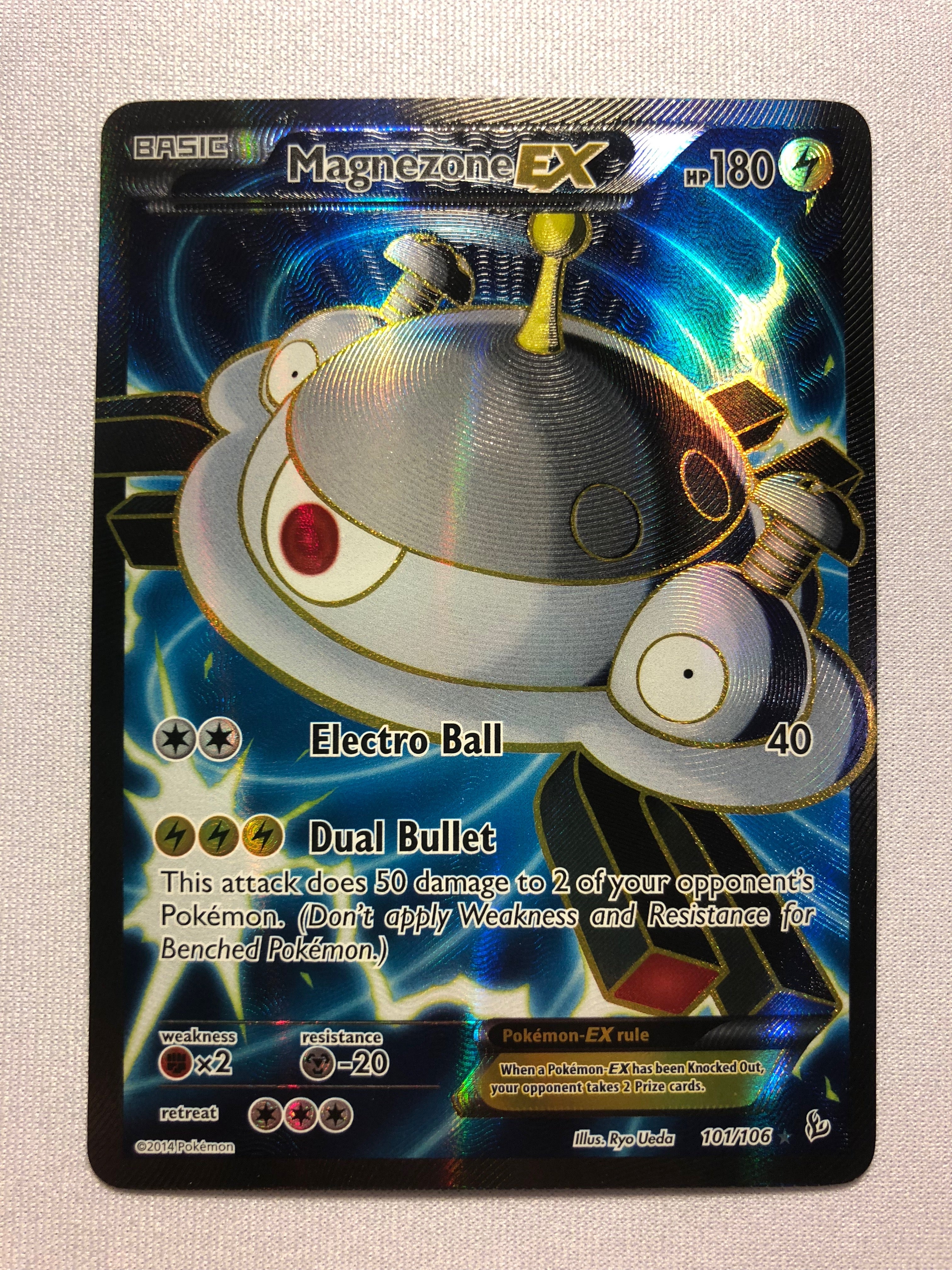 Magnezone EX 101/106 Full Art Holo Ultra Rare XY Flashfire Pokemon Car Magnezone EX 101/106 Full Art Holo Ultra Rare XY Flashfire Pokemon Car