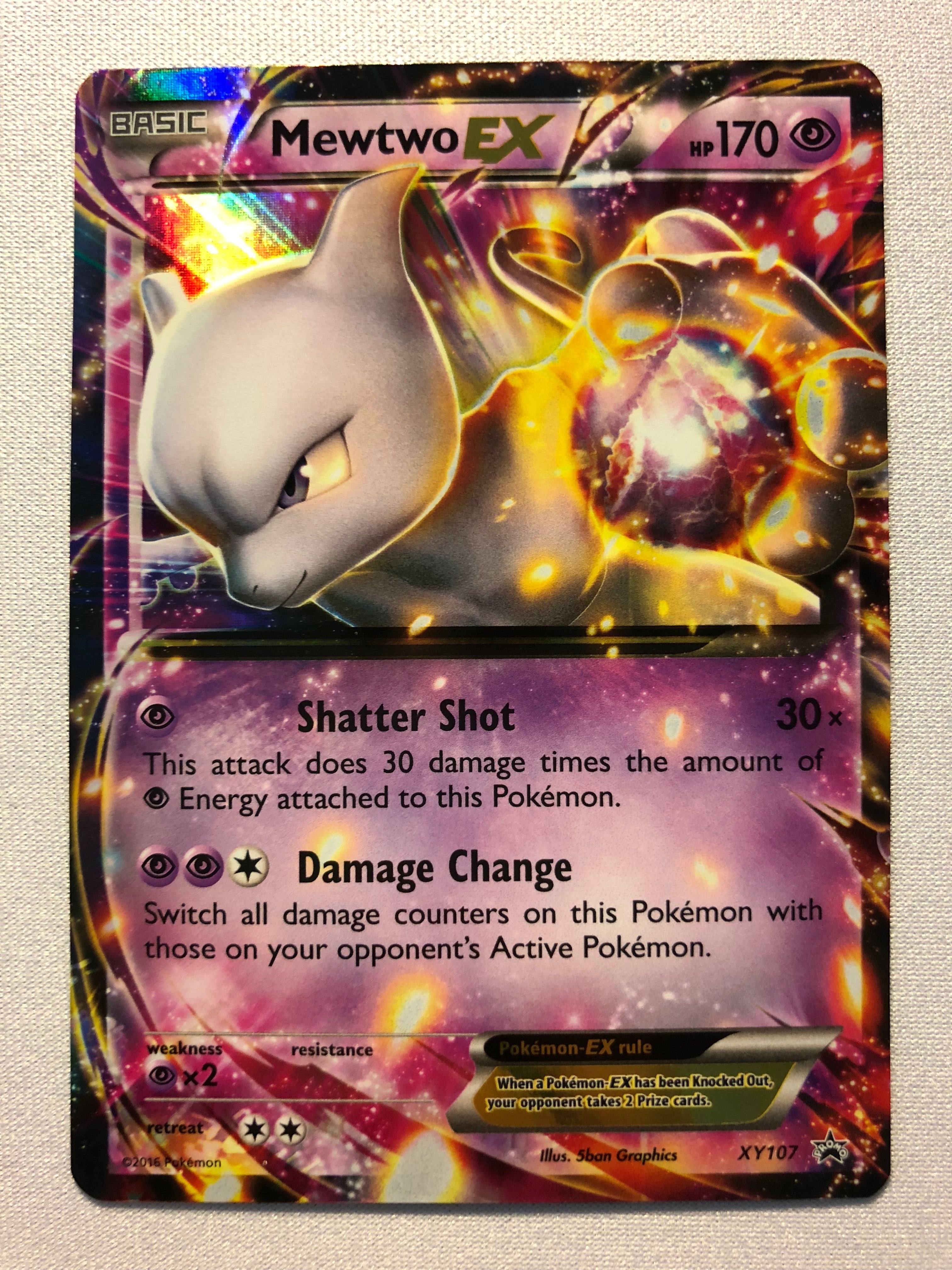 Mewtwo EX XY107 Holo Rare Pokemon Card Near Mint Mewtwo EX XY107 Holo Rare Pokemon Card Near Mint