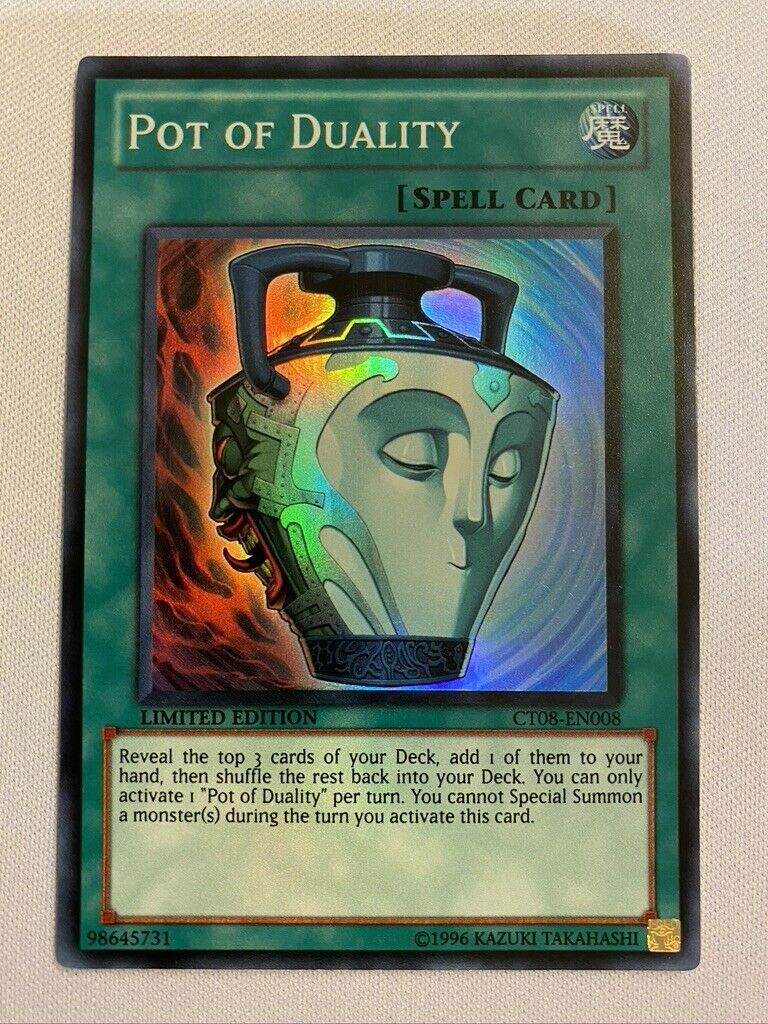 Yugioh Pot of Duality CT08-EN008 Super Rare Limited Edition Near Mint Yugioh Pot of Duality CT08-EN008 Super Rare Limited Edition Near Mint