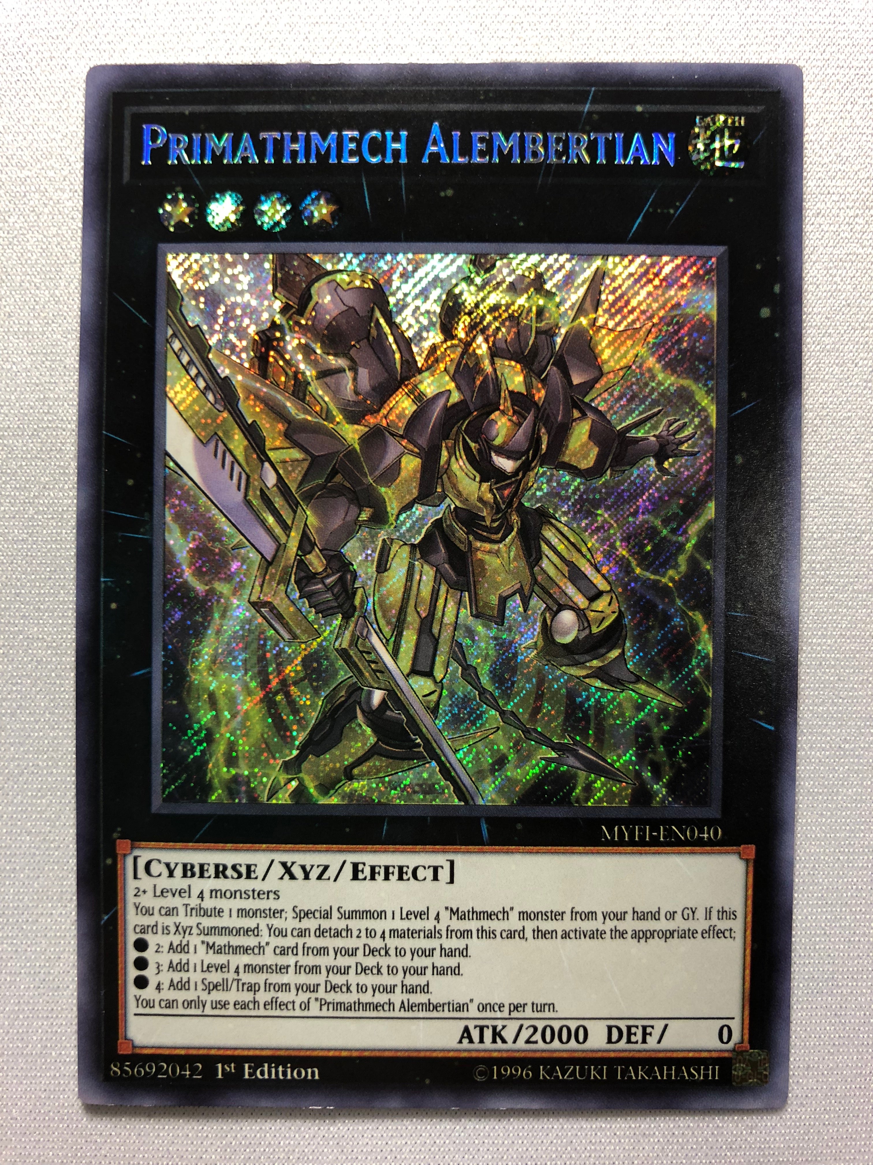 ycs yugioh decks Yugioh Primathmech Alembertian MYFI-EN040 Secret Rare 1st Edition Near