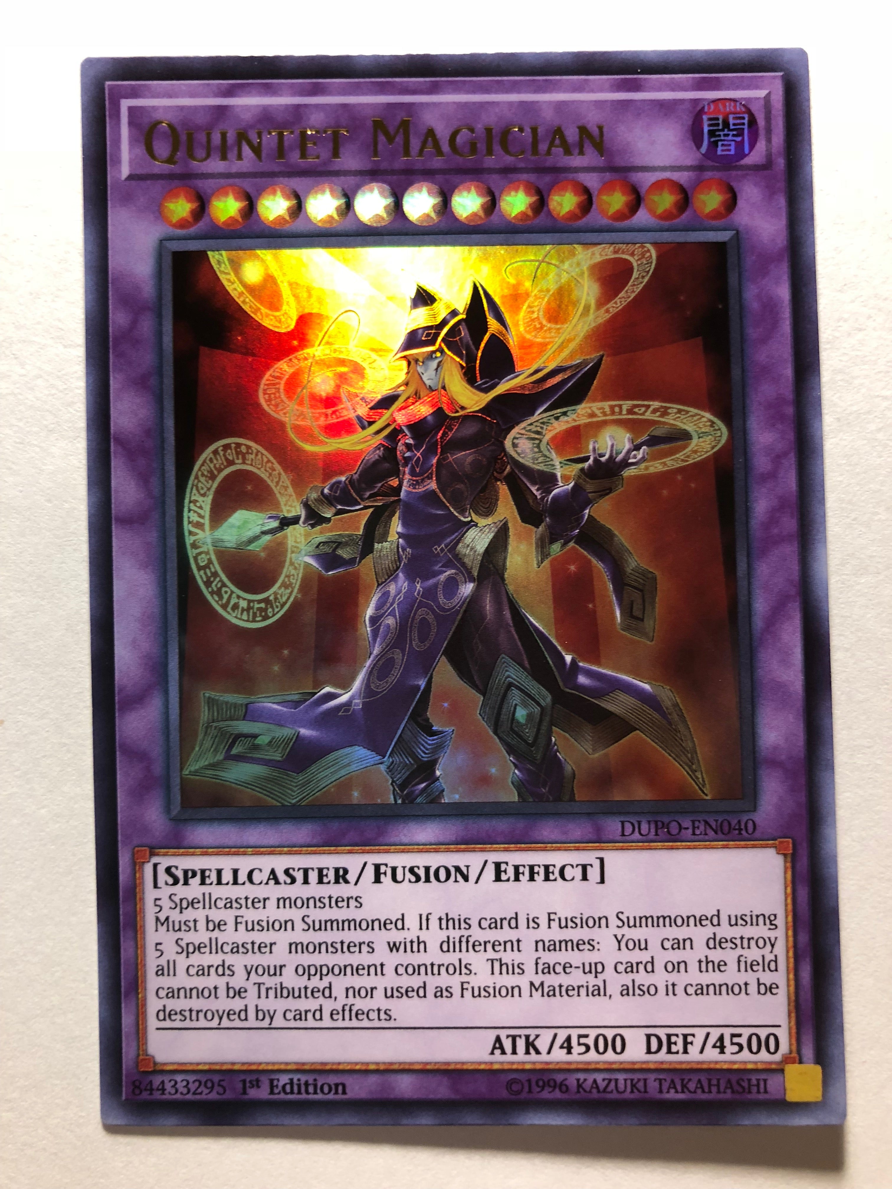 Yugioh Quintet Magician DUPO-EN040 Ultra Rare 1st Edition Near Mint Yugioh Quintet Magician DUPO-EN040 Ultra Rare 1st Edition Near Mint