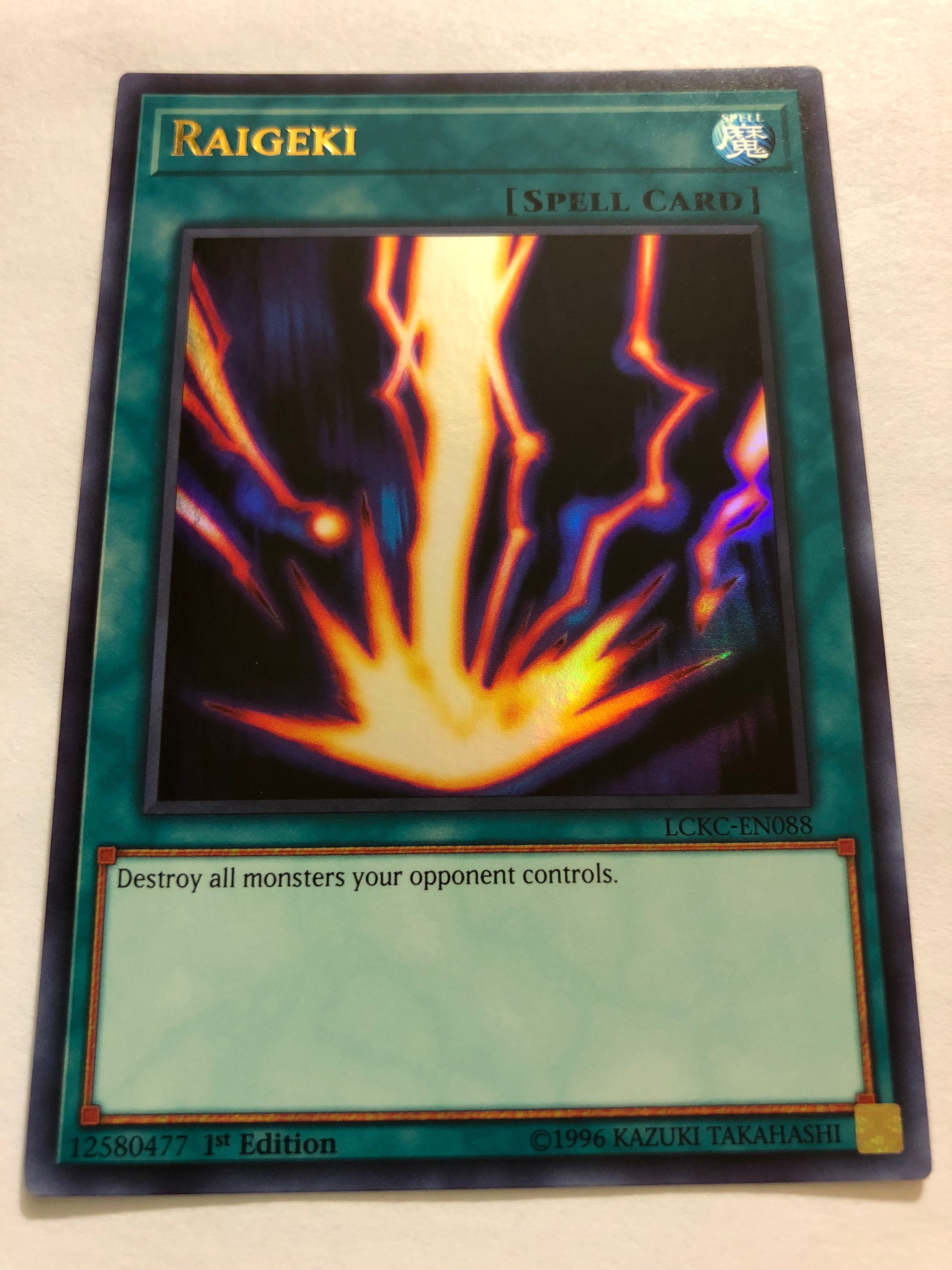 raigeki yugioh card Yugioh Raigeki LCKC-EN088 Ultra Rare 1st Edition Near Mint