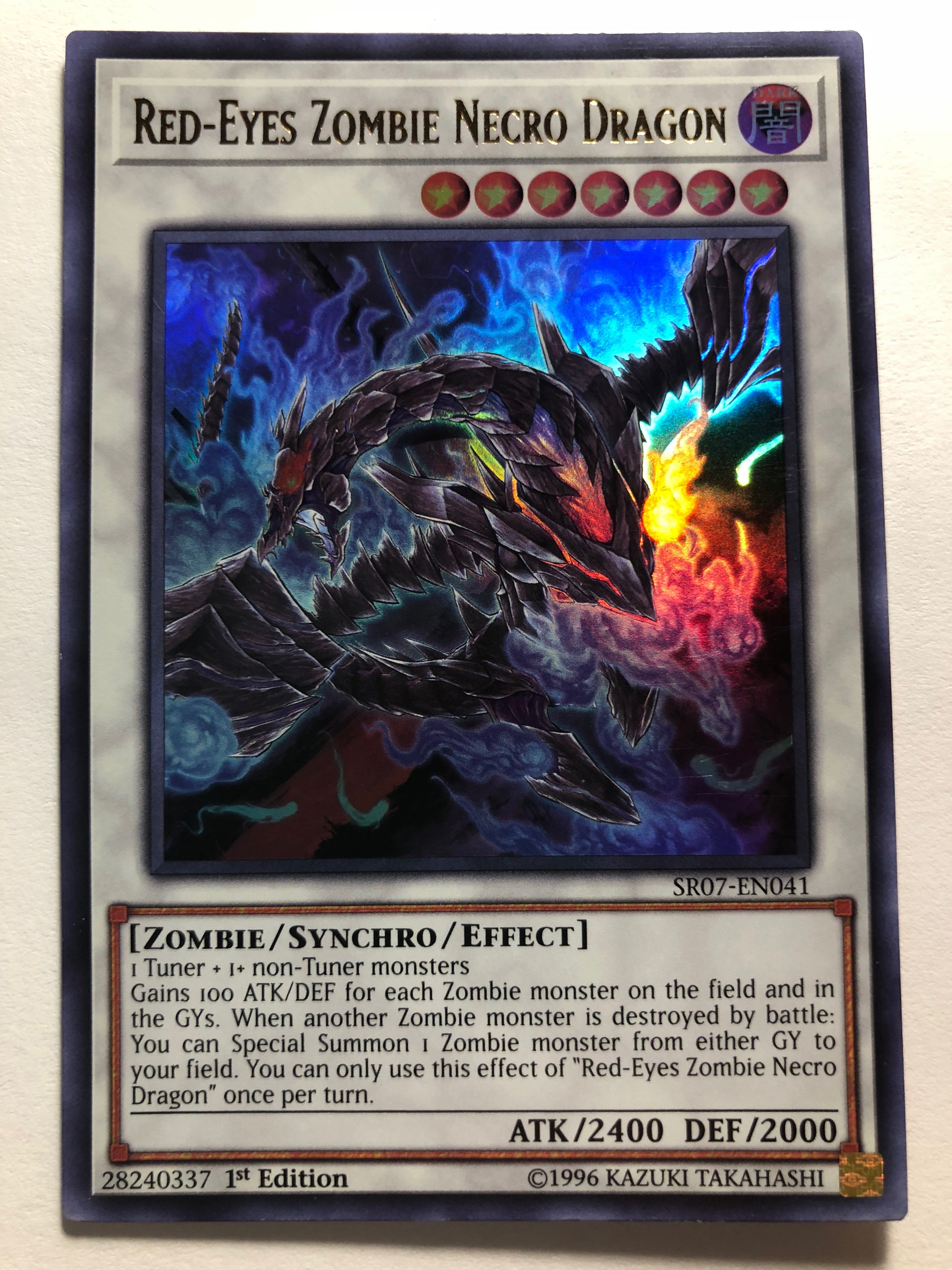 Yugioh Red-Eyes Zombie Necro Dragon SR07-EN041 Ultra Rare 1st Edition Yugioh Red-Eyes Zombie Necro Dragon SR07-EN041 Ultra Rare 1st Edition