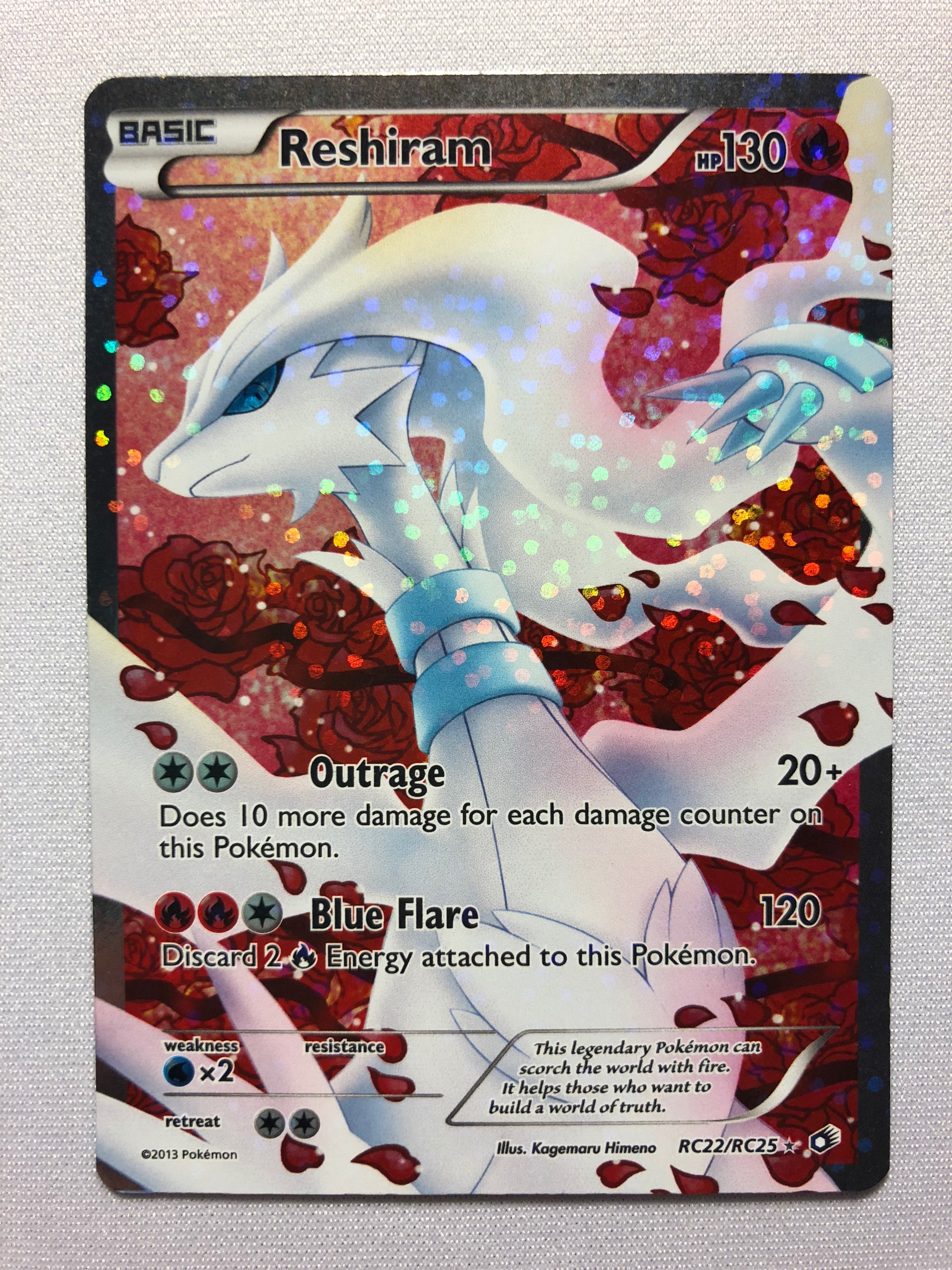 Reshiram RC22/RC25 Full Art Radiant Collection Pokemon Card NM Reshiram RC22/RC25 Full Art Radiant Collection Pokemon Card NM