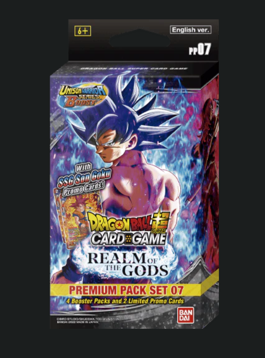 Dragon Ball Super TCG UW7 Realm Of The Gods Premium Pack Booster [PP07
