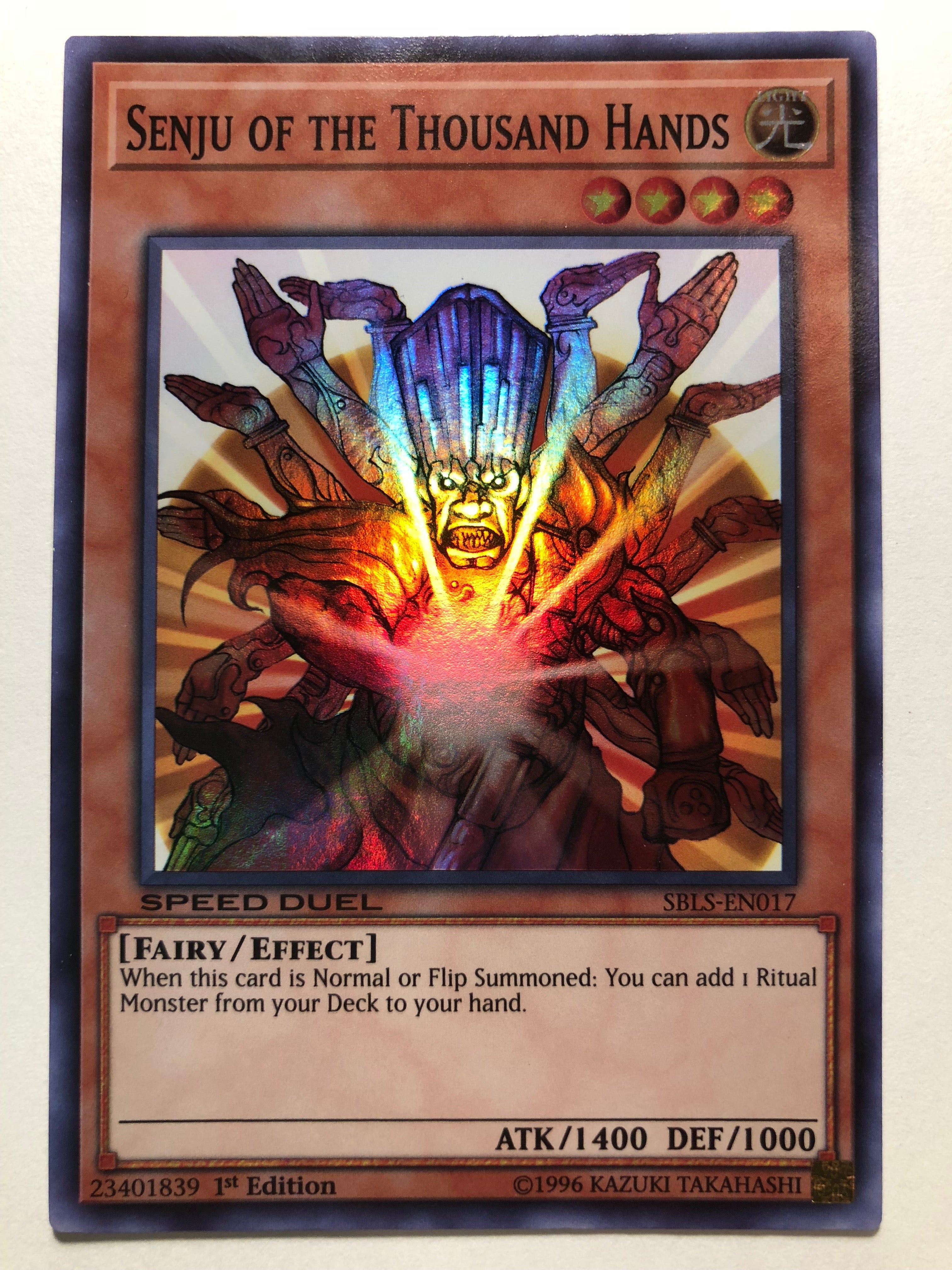 Yugioh Senju of the Thousand Hands SBLS-EN017 Super Rare 1st Edition N