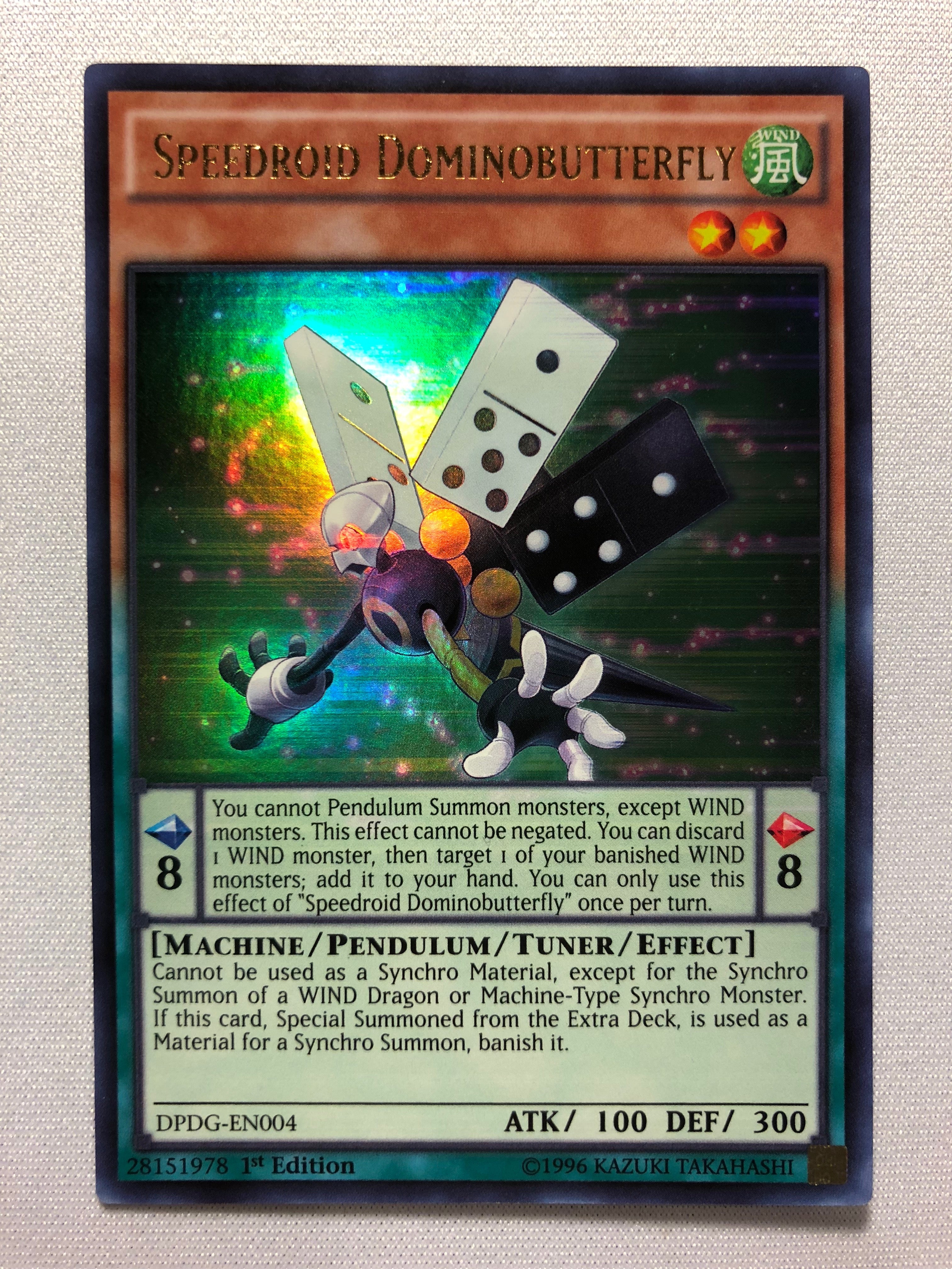 Yugioh Speedroid Dominobutterfly DPDG-EN004 1st Edition Ultra Rare Nea