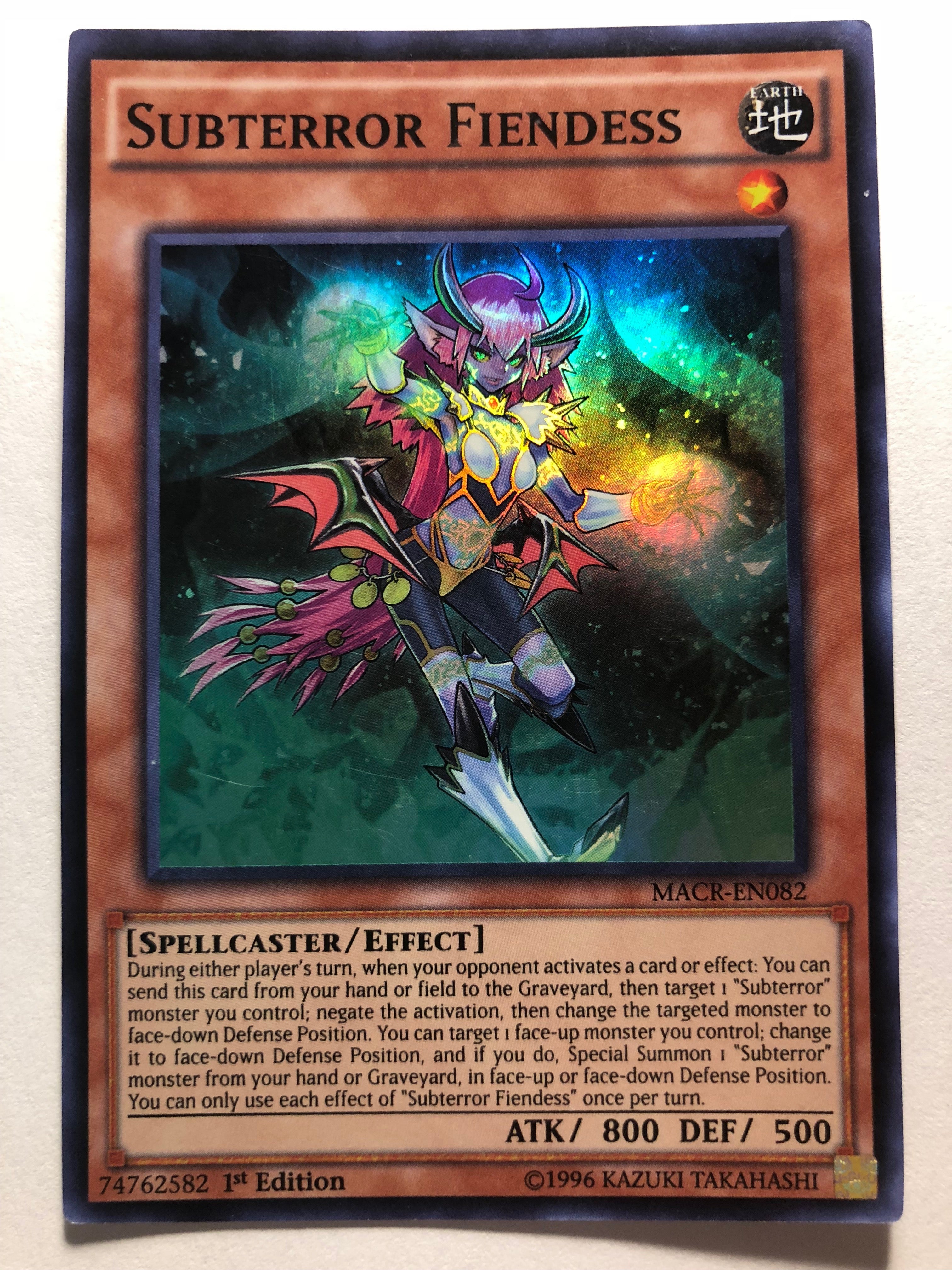 subterror yugioh cards Yugioh Subterror Fiendess MACR-EN082 Super Rare 1st Edition Near Mint