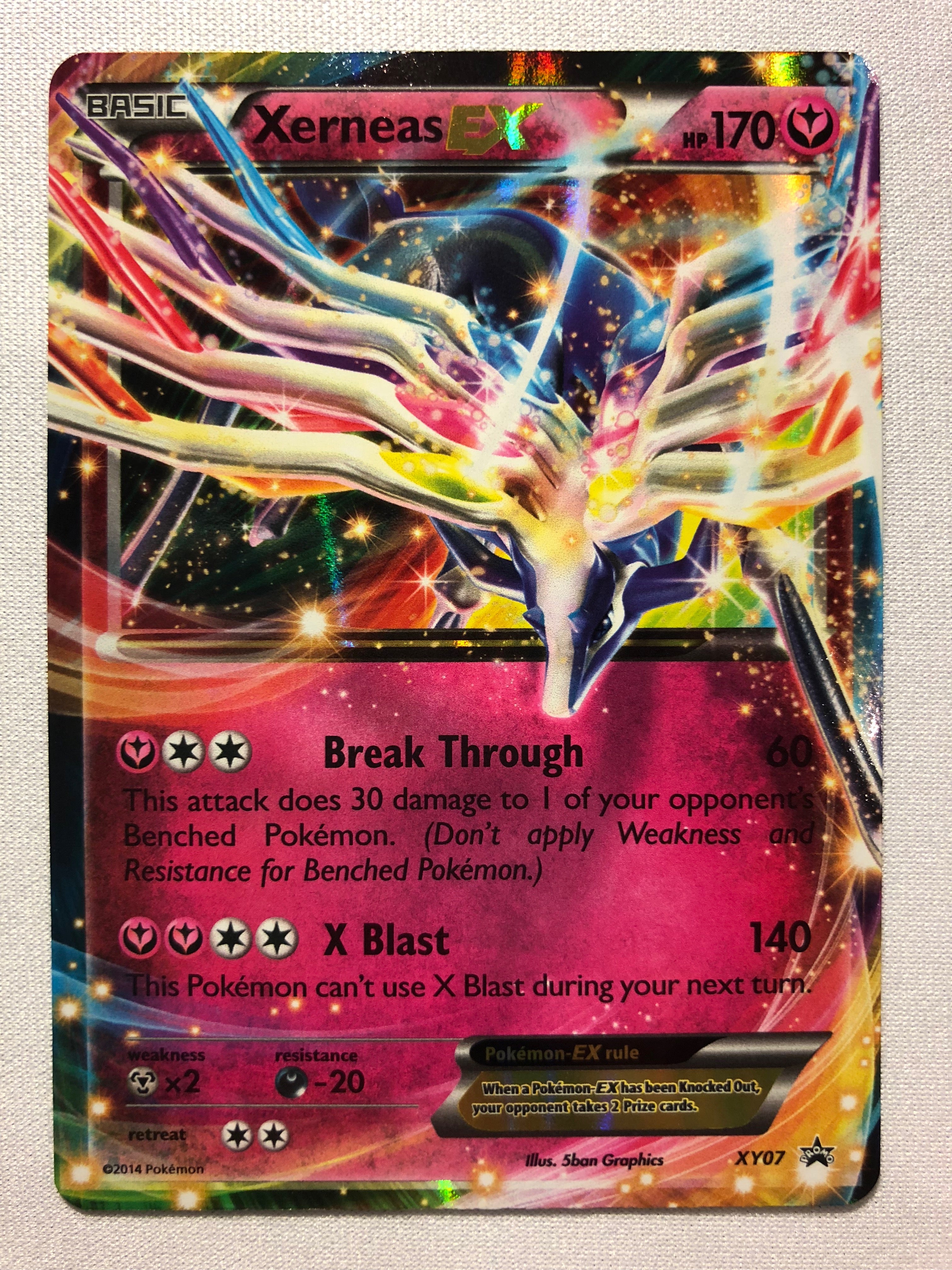 Xerneas EX XY07 Holo Ultra Rare XY Black Star Promo Pokemon Card Near