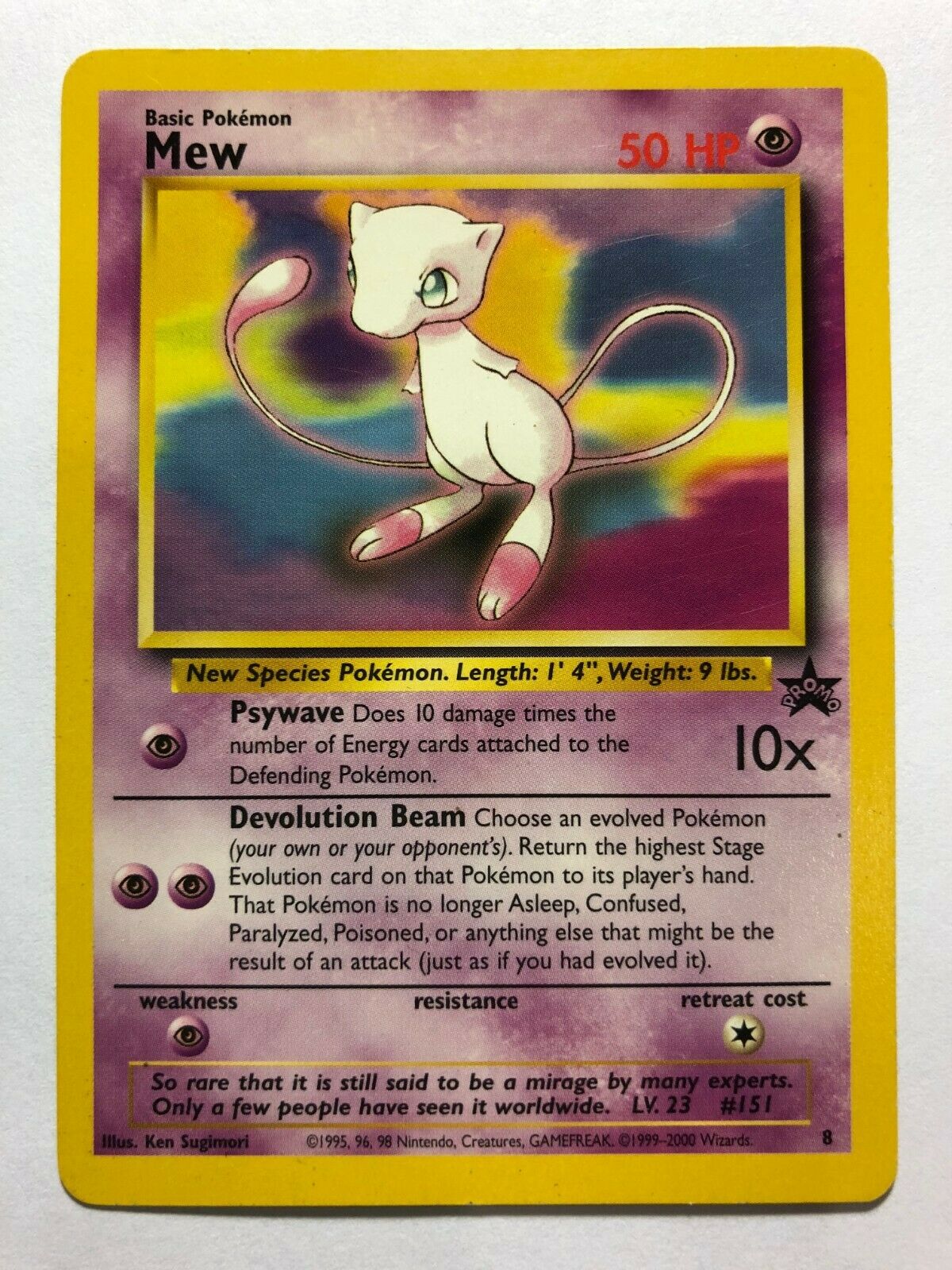 pokemon card value mew Mew 8 Black Star Promo Pokemon Card Common Near Mint