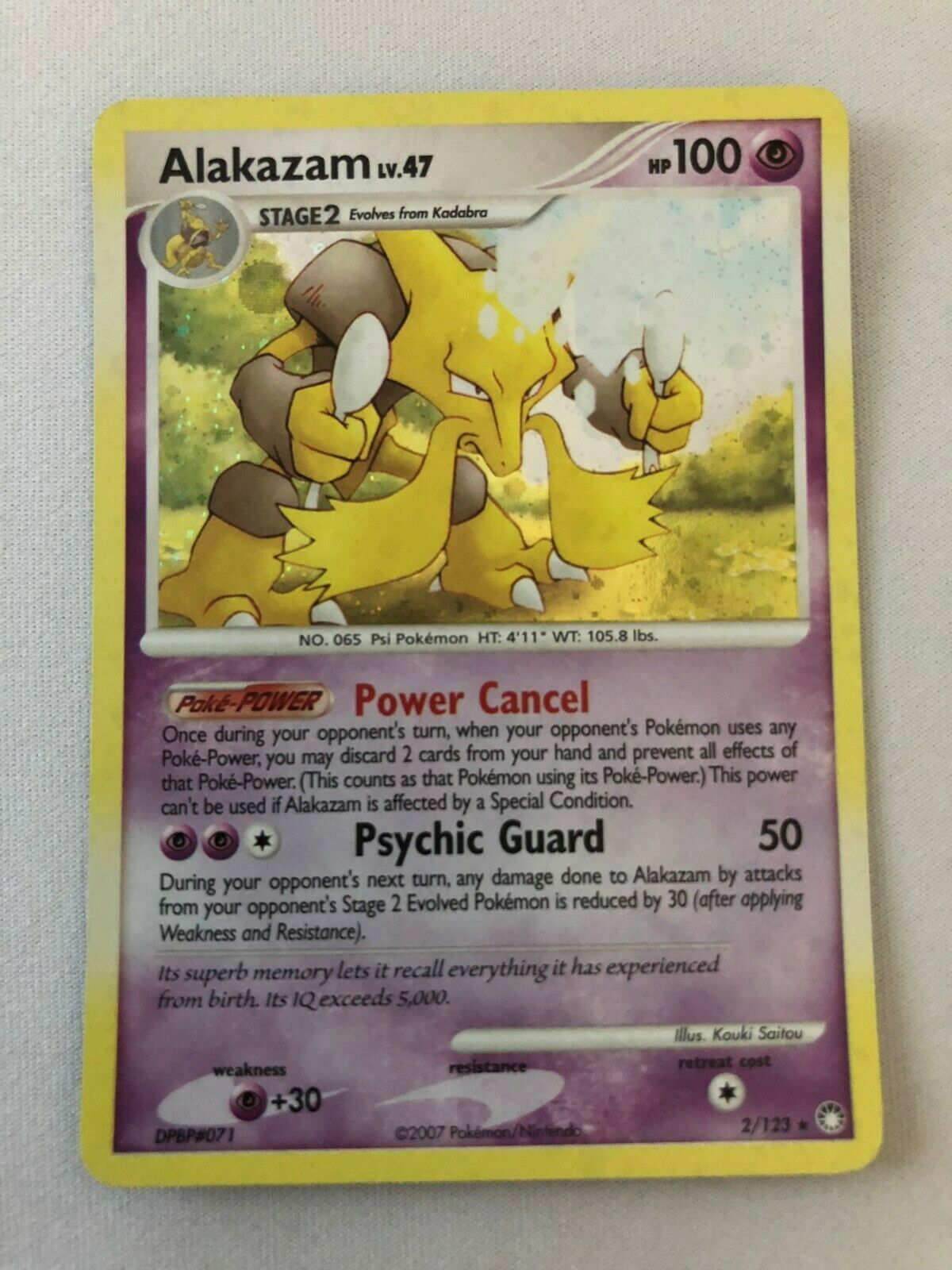Alakazam 2/123 Diamond & Pearl Mysterious Treasures Holo Rare Pokemon