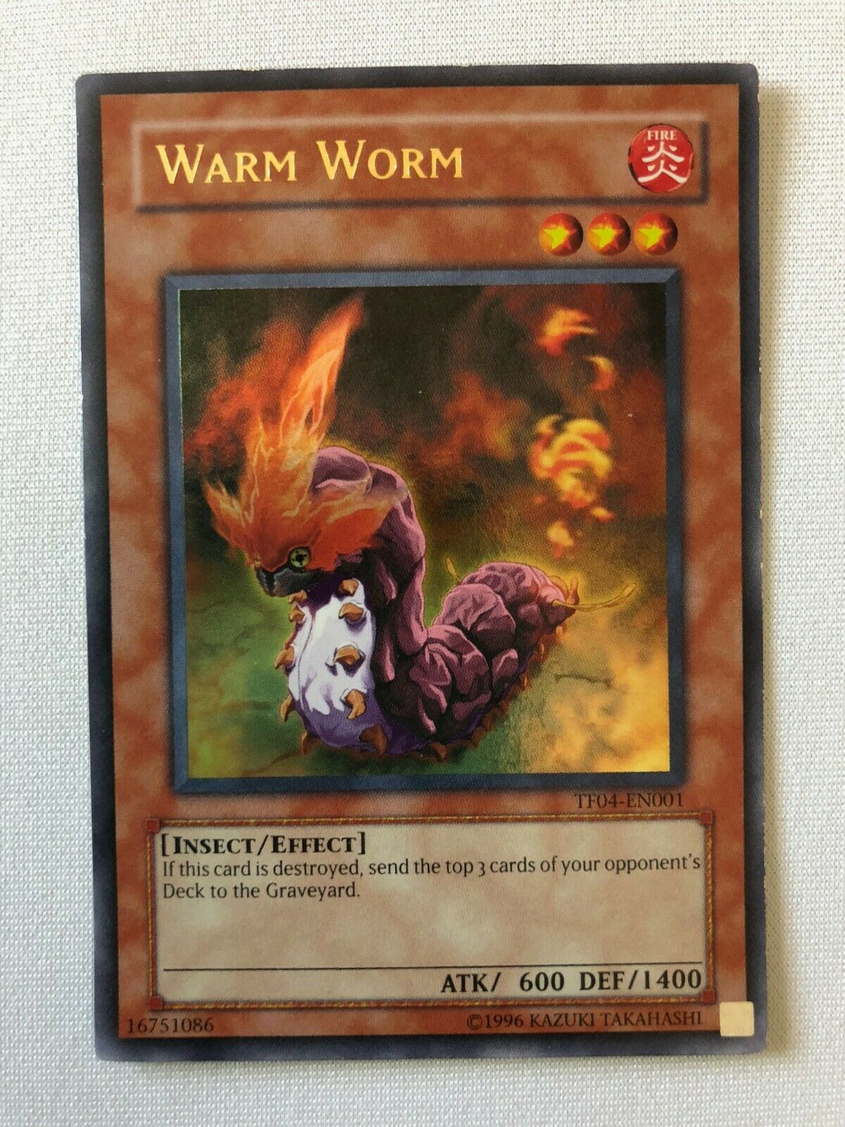 Yugioh Warm Worm TF04-EN001 Ultra Rare Near Mint Yugioh Warm Worm TF04-EN001 Ultra Rare Near Mint
