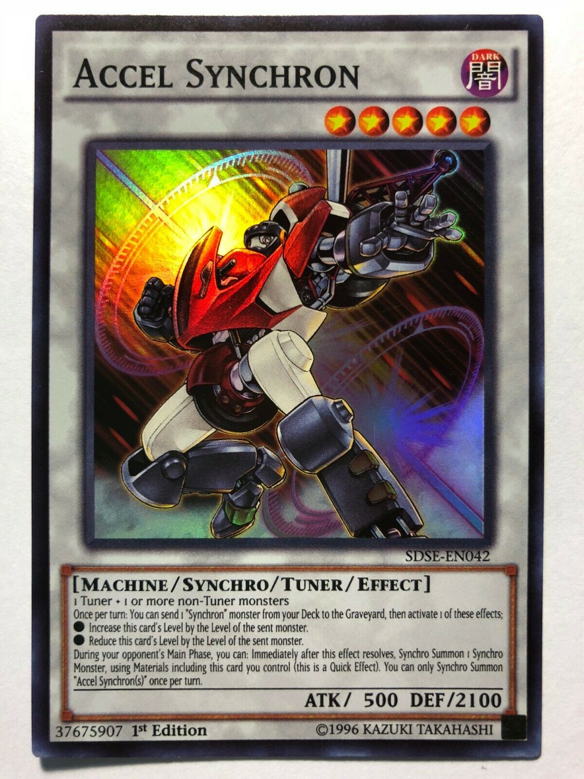 Yugioh Accel Synchron SDSE-EN042 Super Rare 1st Edition Near Mint Yugioh Accel Synchron SDSE-EN042 Super Rare 1st Edition Near Mint