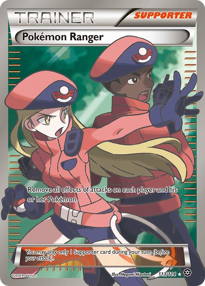 Pokemon Ranger 113/114 Ultra Rare Steam Siege Pokemon Card Near Mint