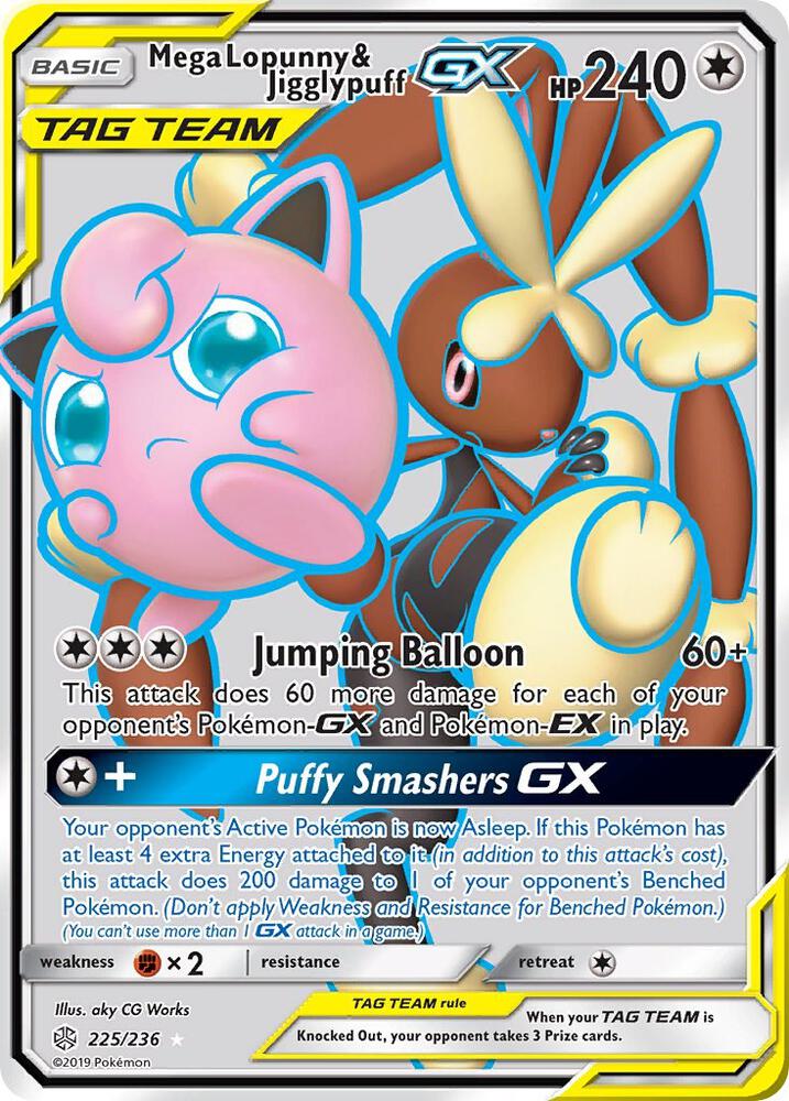 Mega Lopunny & Jigglypuff GX (Full Art) - SM - Cosmic Eclipse (SM12)