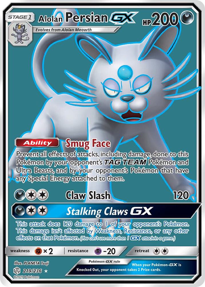 Alolan Persian GX (Full Art) - SM - Cosmic Eclipse (SM12)
