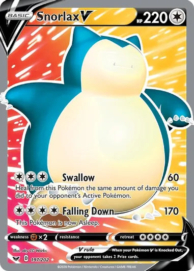 Snorlax V (Full Art) - SWSH01: Sword & Shield Base Set (SWSH01)