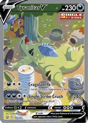 Tyranitar V 155/163 Alternative Art Holo Rare Pokemon Card Near Mint