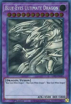 Yugioh Blue-Eyes Ultimate Dragon  GFP2-EN181 1st Edition Ghost Rare Near Mint