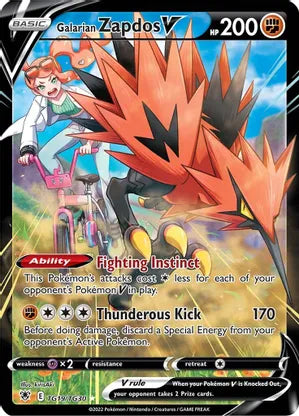 Galarian Zapdos V - SWSH10: Astral Radiance Trainer Gallery (SWSH10:TG)