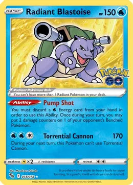 Radiant Blastoise - Pokemon GO (PGO)