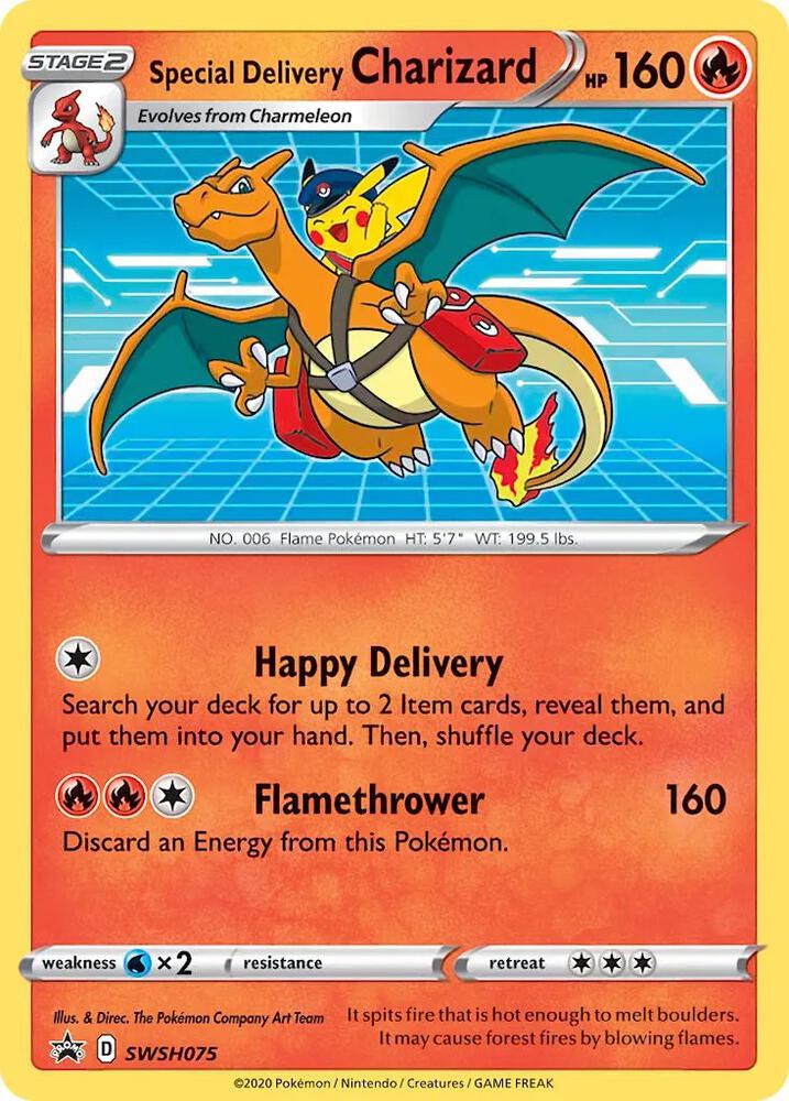 Special Delivery Charizard - SWSH075 - SWSH: Sword & Shield Promo Cards (SWSD)