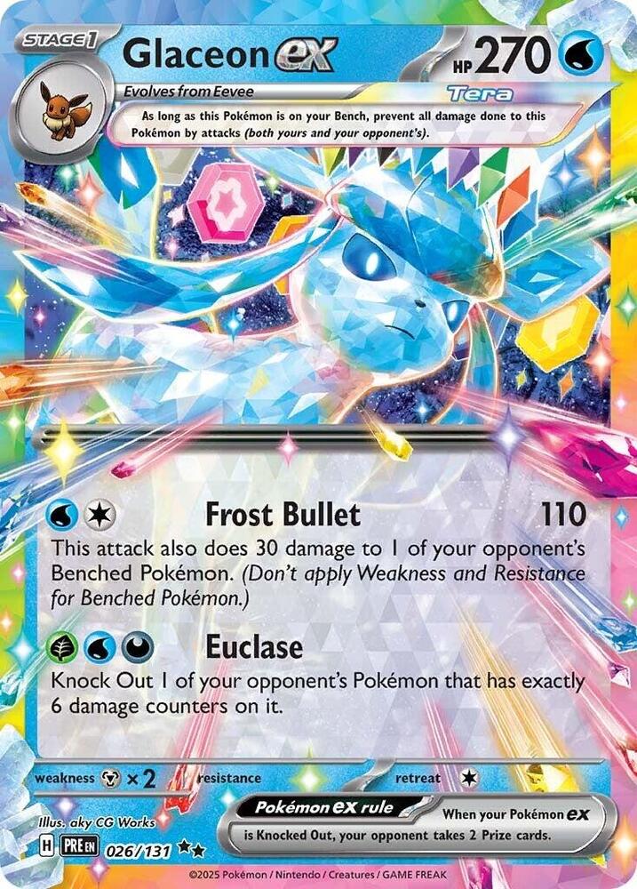 Glaceon ex - 026/131 - SV: Prismatic Evolutions (PRE)