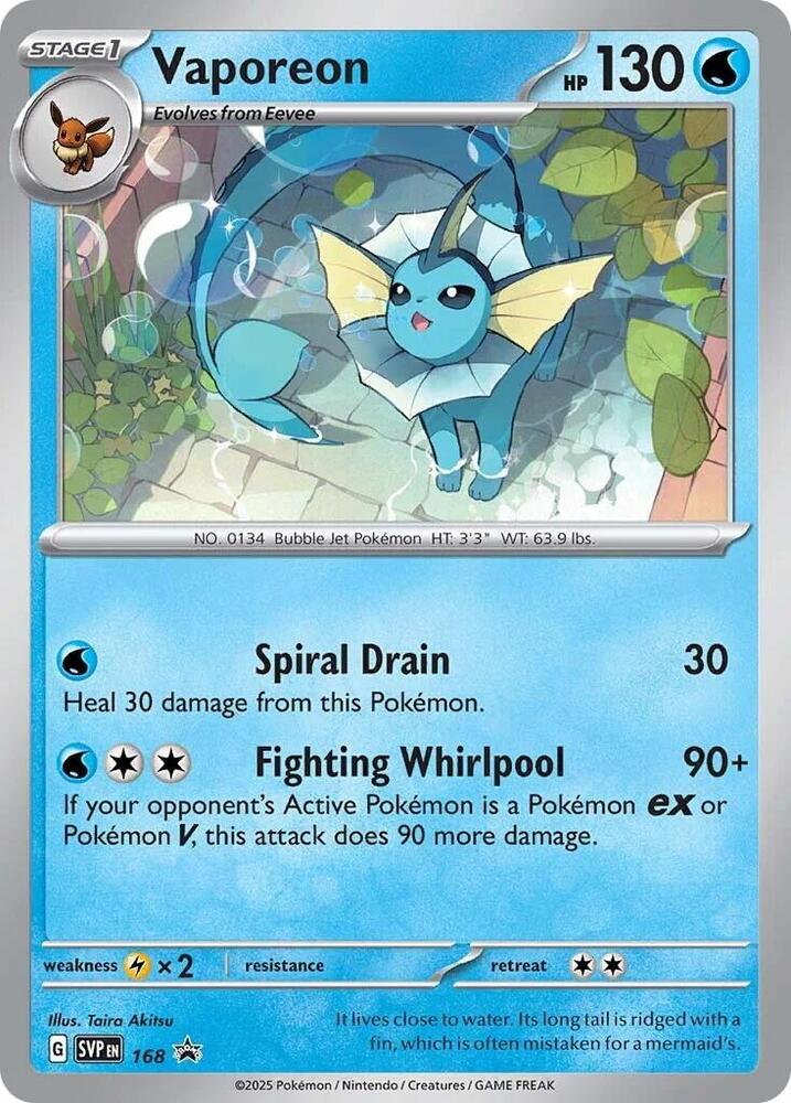 Vaporeon - 168 - SV: Scarlet & Violet Promo Cards (SVP)