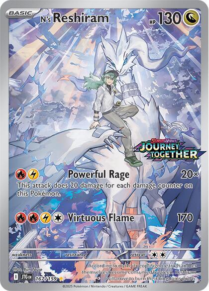 N's Reshiram - 167/159 (Journey Together Stamped) - SV09: Journey Together