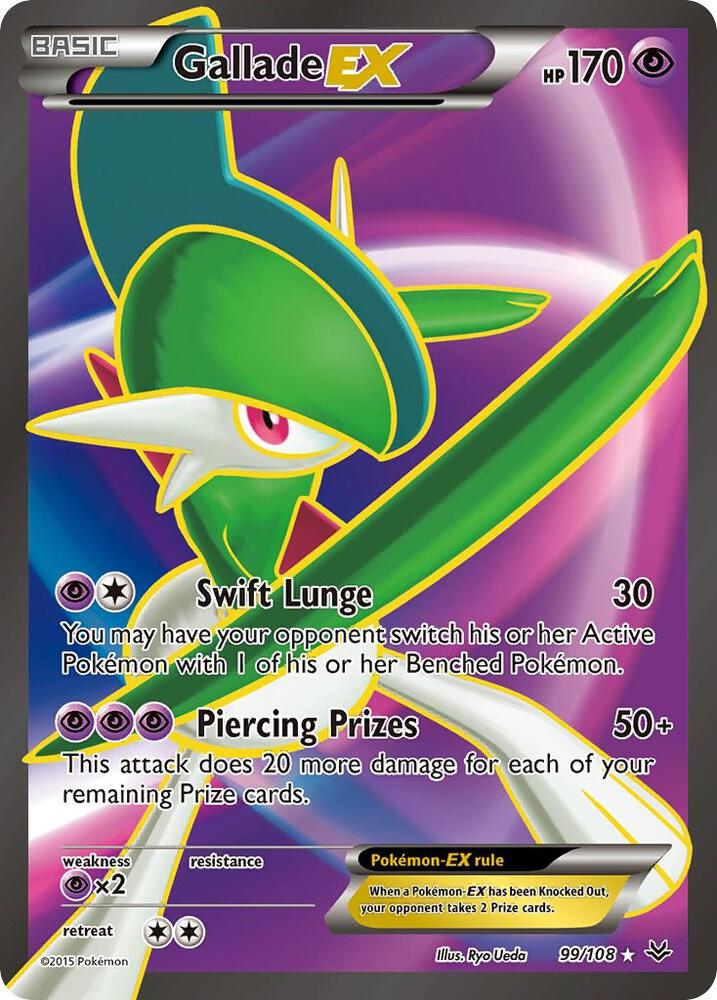 Gallade EX (99 Full Art) - XY - Roaring Skies (ROS)