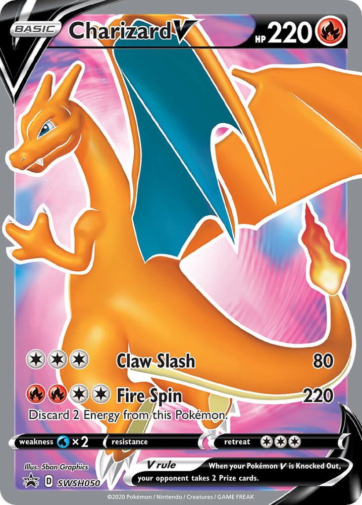 Charizard V - SWSH050 - SWSH: Sword & Shield Promo Cards (SWSD)