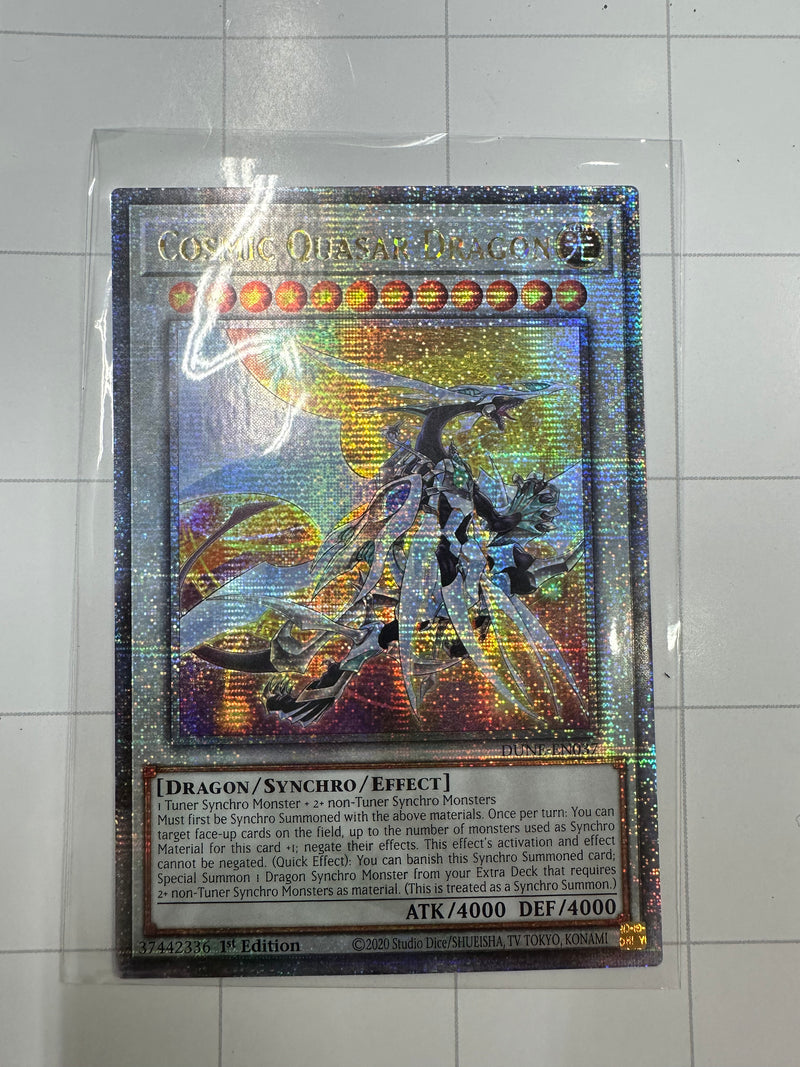 Cosmic Quasar Dragon (Quarter Century Secret Rare) - Duelist Nexus DUNE-EN037