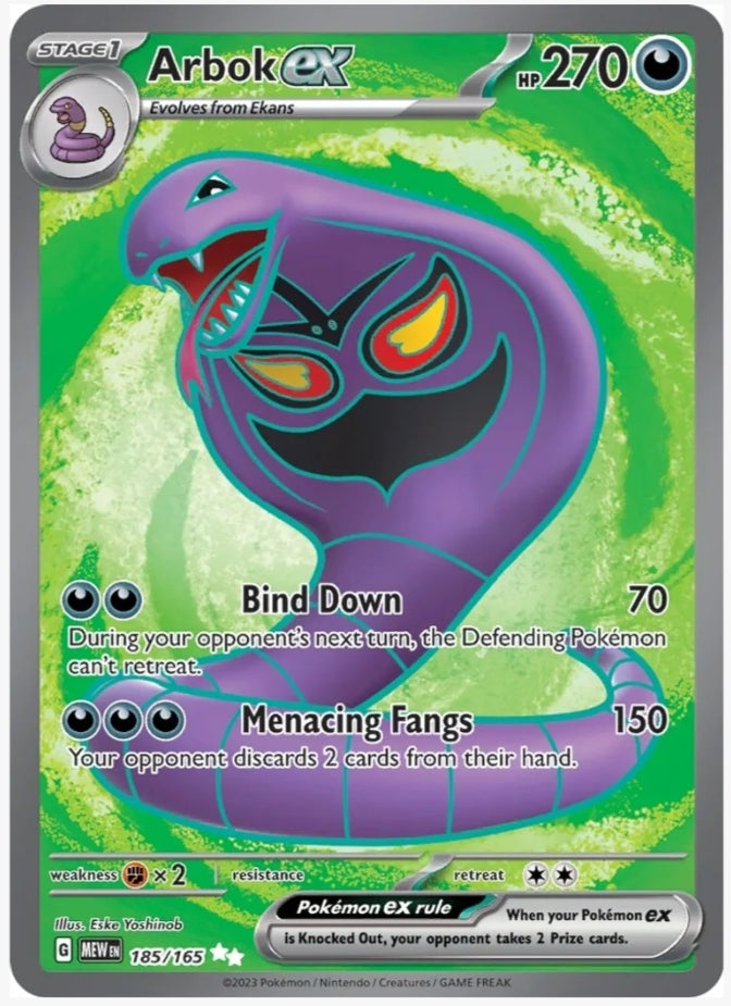 Arbok ex - 185/165 - SV: Scarlet and Violet 151 (MEW)