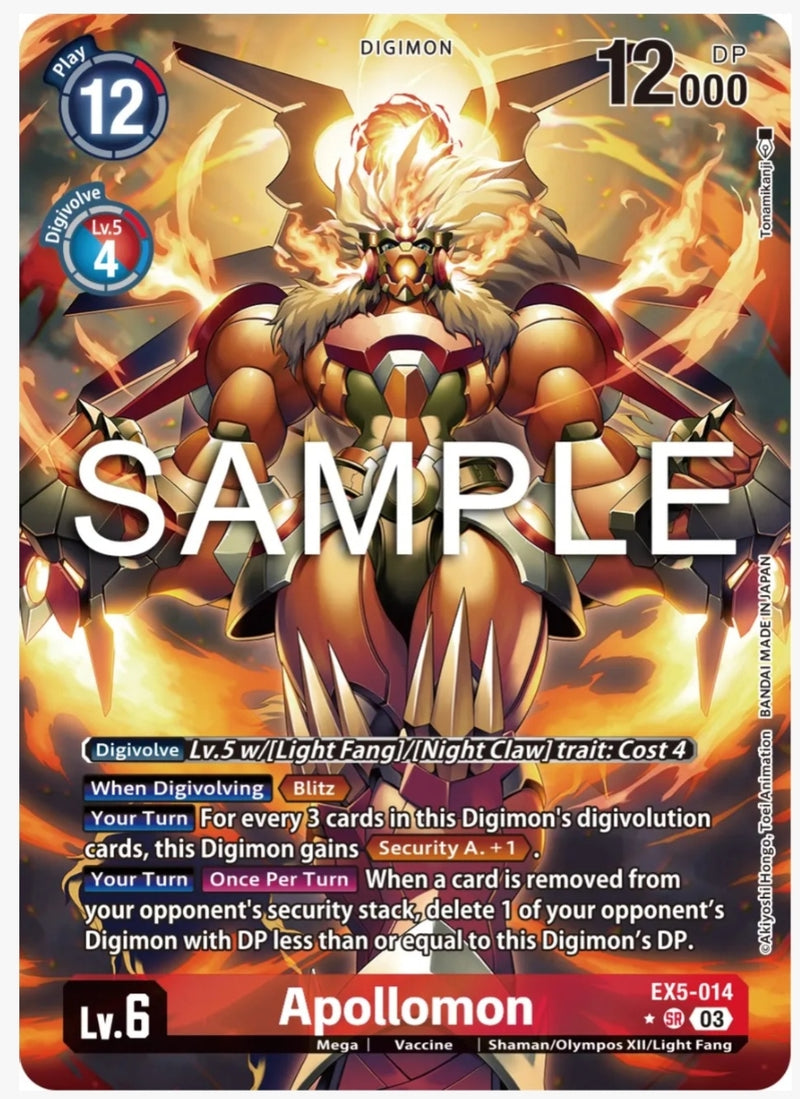Apollomon (Alternate Art) - Animal Colosseum (EX05-014)