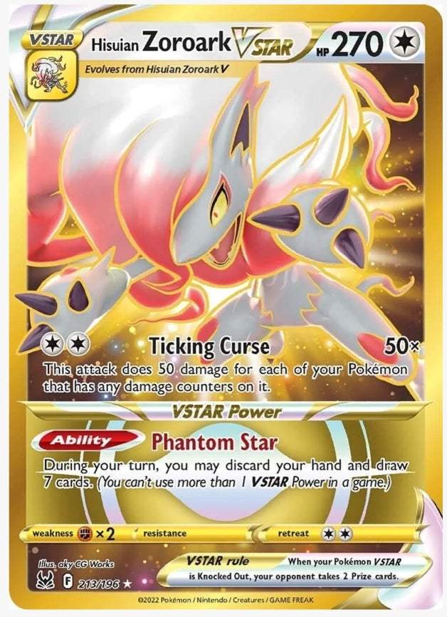 Hisuian Zoroark VSTAR (213) (Secret) - SWSH11: Lost Origin (SWSH11) 213/196