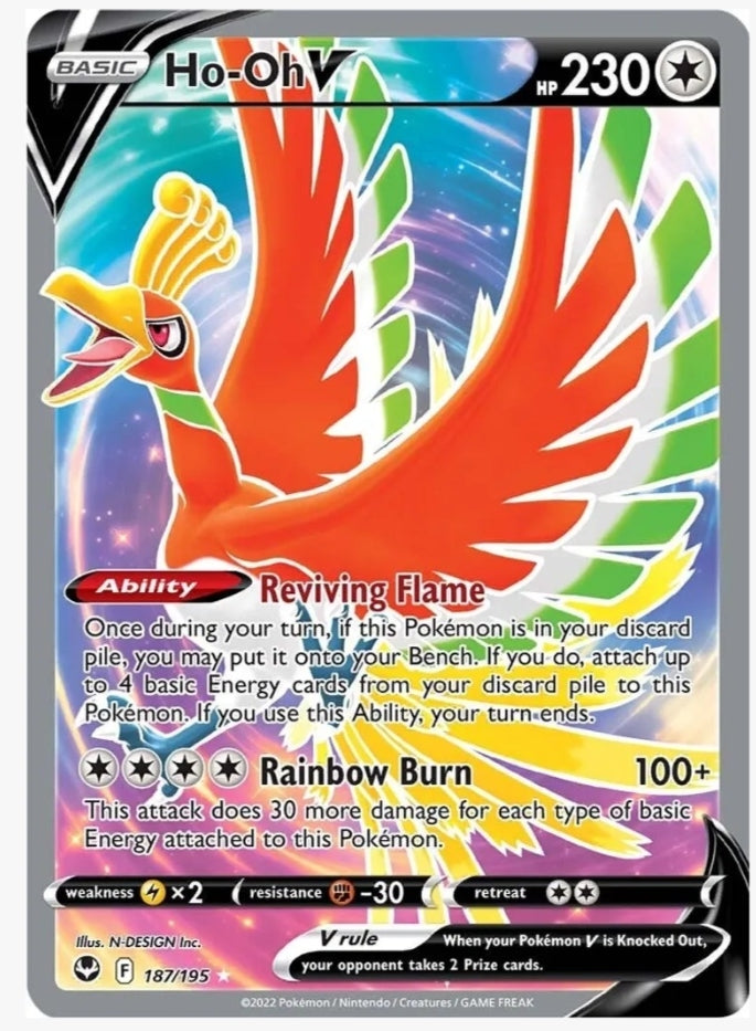 Ho-Oh V (Full Art) - SWSH12: Silver Tempest (SWSH12) 187/195