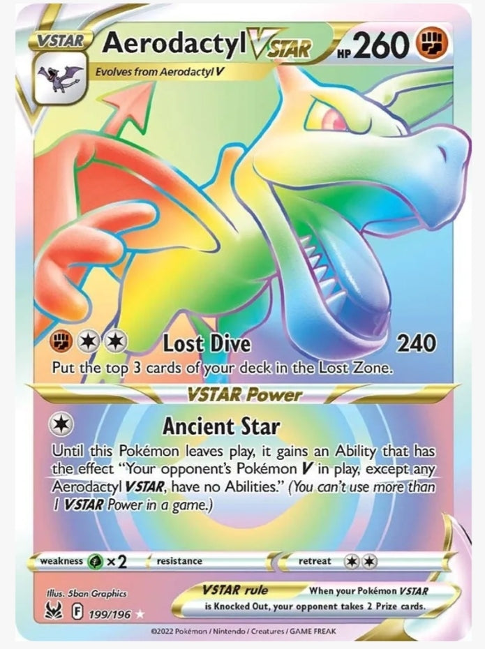 Aerodactyl VSTAR (Secret) - SWSH11: Lost Origin (SWSH11) 199/196