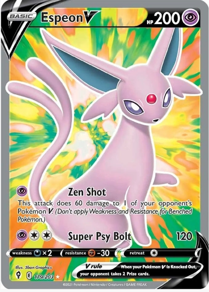Espeon V (Full Art) - SWSH07: Evolving Skies (SWSH07) 179/203