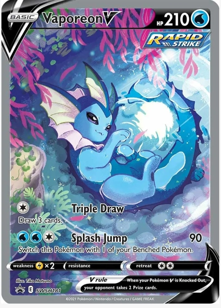 Vaporeon V - SWSH181 - SWSH: Sword & Shield Promo Cards (SWSD)