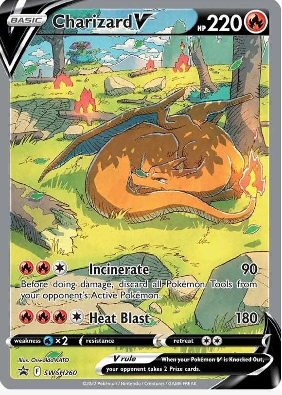 Charizard V - SWSH260 - SWSH: Sword & Shield Promo Cards (SWSD)
