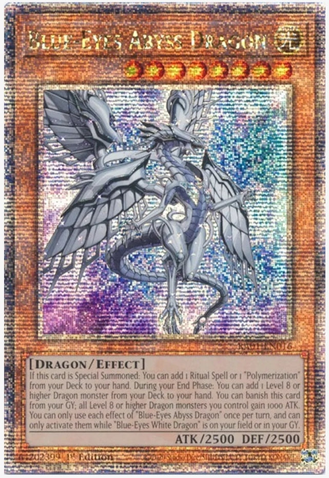Blue-Eyes Abyss Dragon (Quarter Century Secret Rare) - 25th Anniversary Rarity Collection (RA01)