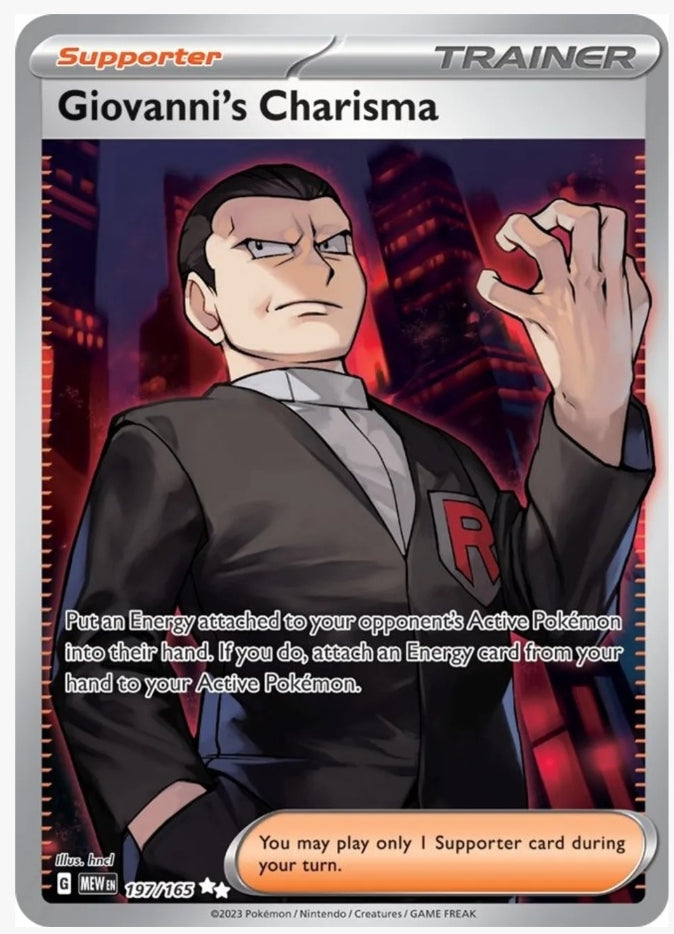 Giovanni's Charisma - 197/165 - SV: Scarlet & Violet 151 (MEW)