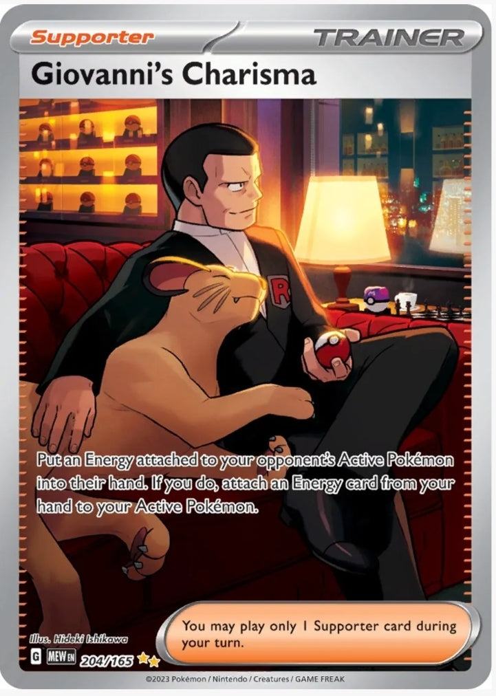 Giovanni's Charisma - 204/165 - SV: Scarlet & Violet 151 (MEW)