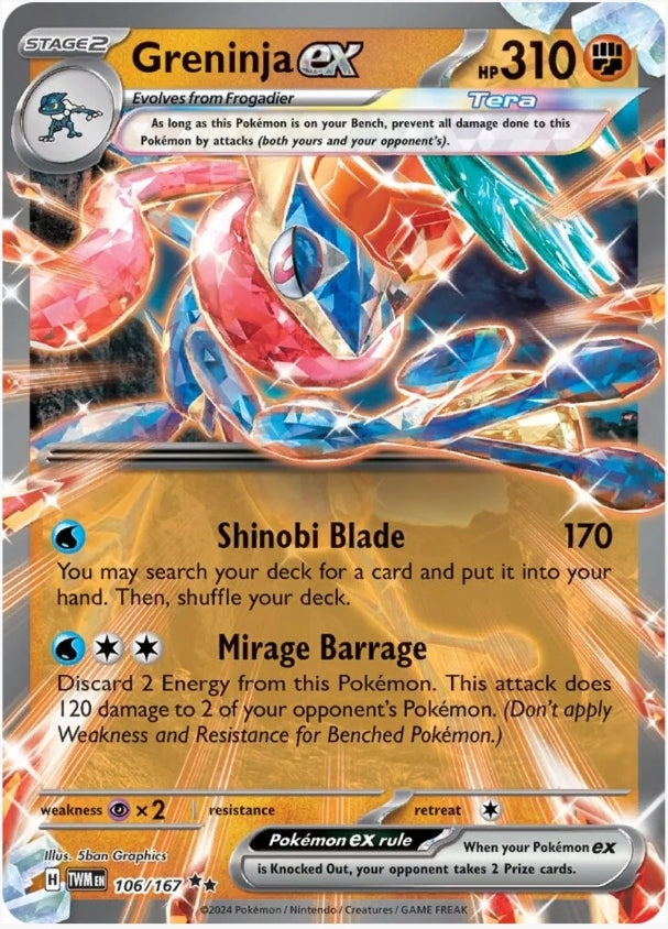 Greninja ex - 106/167 - SV06: Twilight Masquerade (TWM)