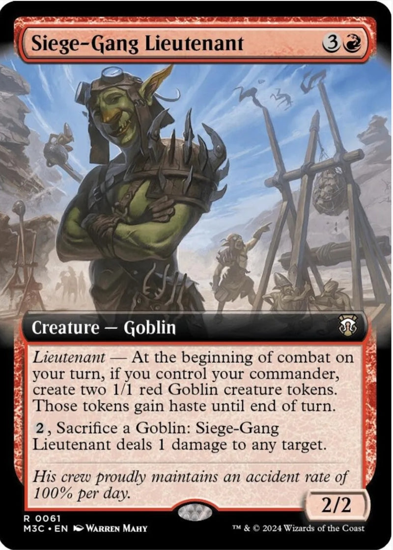 Siege-Gang Lieutenant (Extended Art) - Commander: Modern Horizons 3 (M3C)