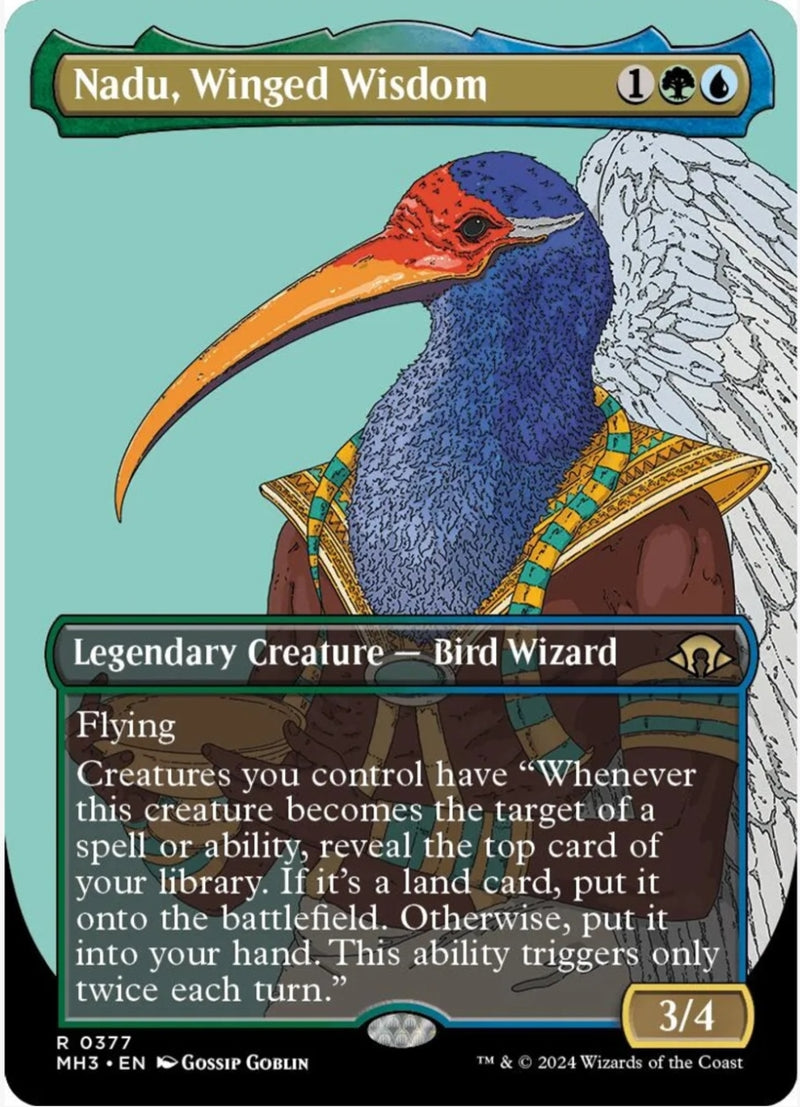 Nadu, Winged Wisdom (Borderless) - Modern Horizons 3 (MH3)
