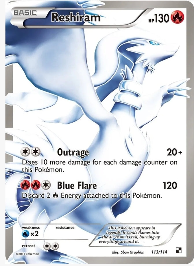 Reshiram (113 Full Art) - Black and White (BLW)